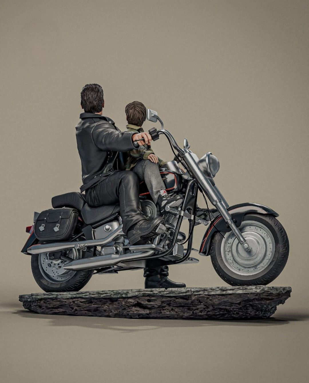 T-800 Exterminador do Futuro 2 Diorama na Moto | Miravi