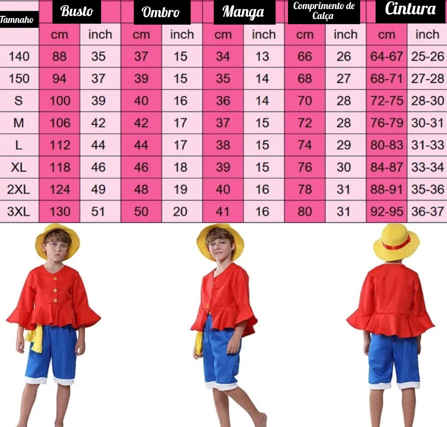 Monkey D. Luffy Cosplay Completo | Miravi