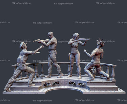 Leon Kennedy & Claire Redfield Diorama RE2 | Miravi