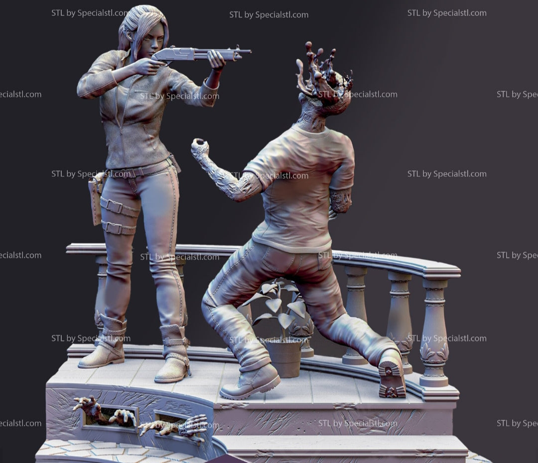 Leon Kennedy & Claire Redfield Diorama RE2 | Miravi