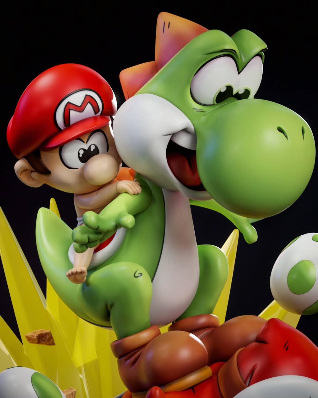 Baby Mario & Yoshi Diorama Dinâmico | Miravi