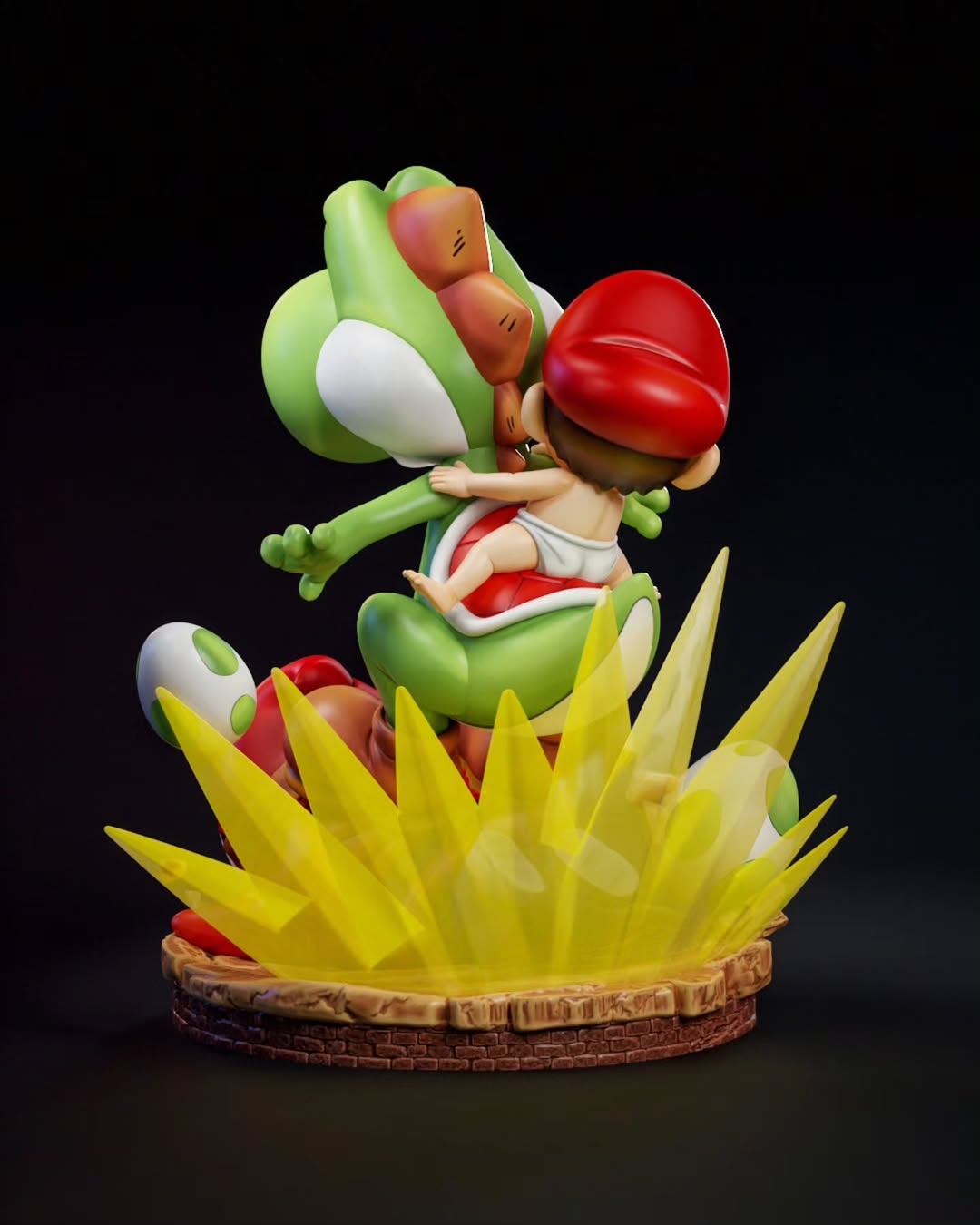 Baby Mario & Yoshi Diorama Dinâmico | Miravi