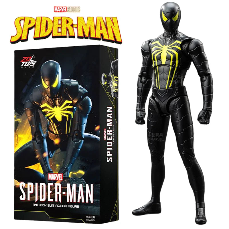 Figura de Ação ZD Toys Homem Aaranha – Filme "Um Novo Dia" (Peter Parker) – Modelo nas cores Dourado, Preto e Vermelho – Item Colecionável para Adultos