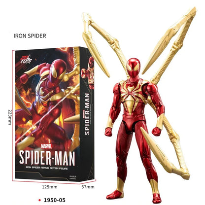 Figura de Ação ZD Toys Homem Aaranha – Filme "Um Novo Dia" (Peter Parker) – Modelo nas cores Dourado, Preto e Vermelho – Item Colecionável para Adultos