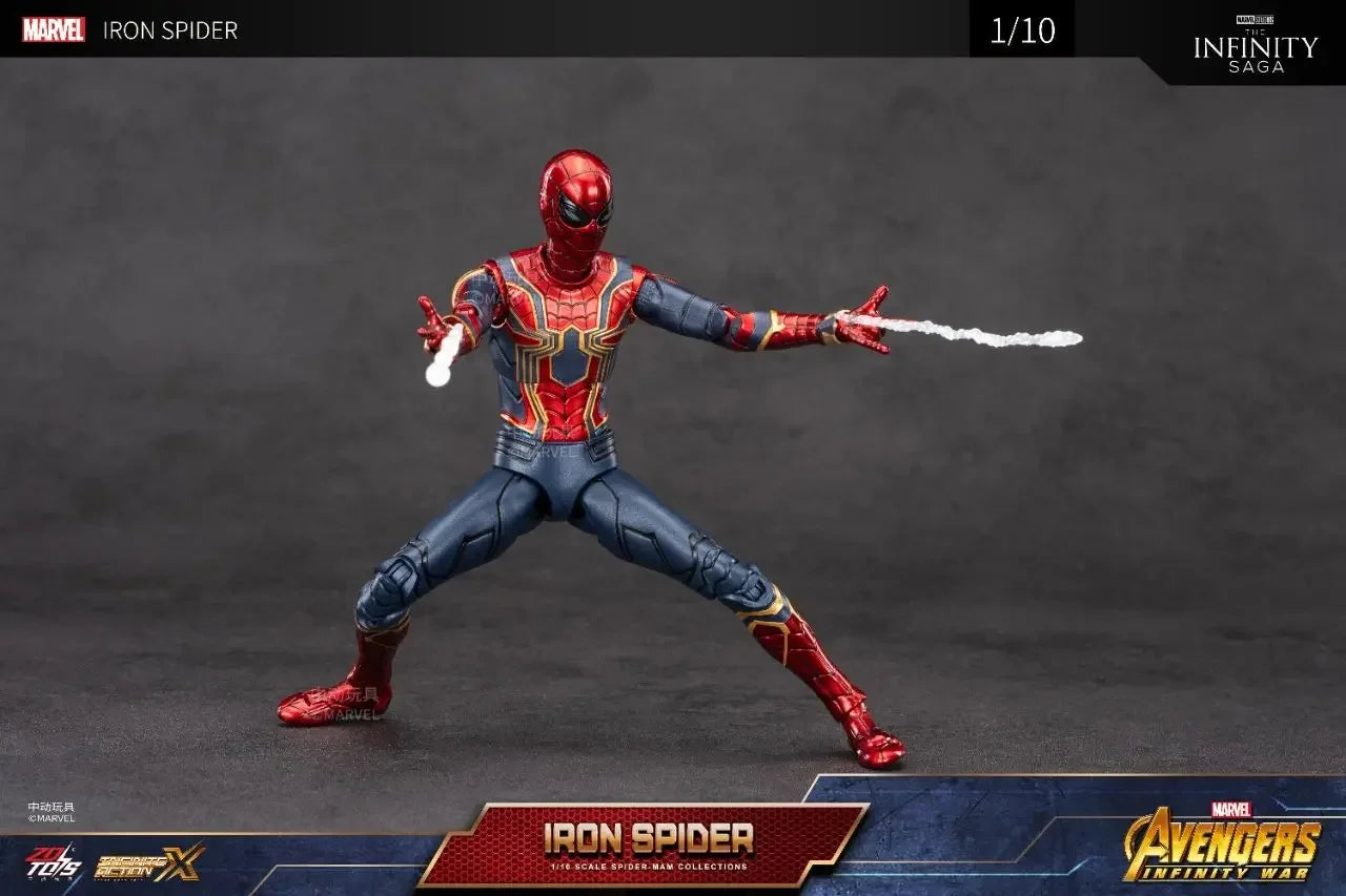 Figura de Ação ZD Toys Homem Aaranha – Filme "Um Novo Dia" (Peter Parker) – Modelo nas cores Dourado, Preto e Vermelho – Item Colecionável para Adultos