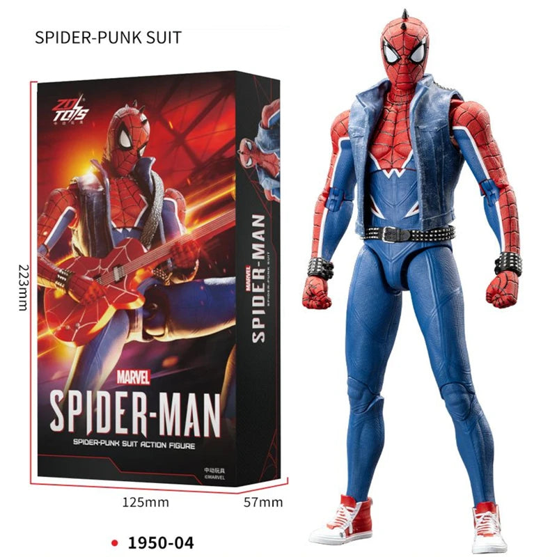 Figura de Ação ZD Toys Homem Aaranha – Filme "Um Novo Dia" (Peter Parker) – Modelo nas cores Dourado, Preto e Vermelho – Item Colecionável para Adultos