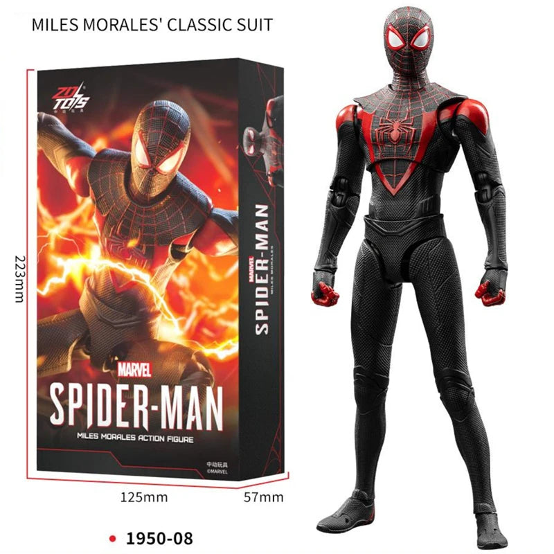 Figura de Ação ZD Toys Homem Aaranha – Filme "Um Novo Dia" (Peter Parker) – Modelo nas cores Dourado, Preto e Vermelho – Item Colecionável para Adultos