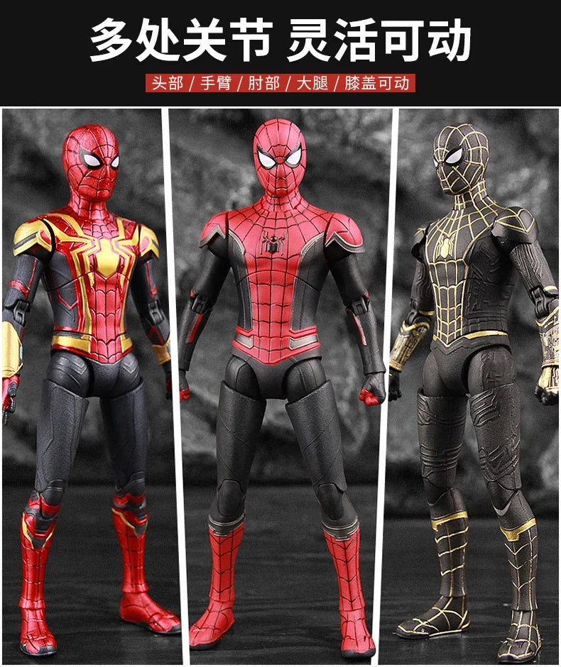 Figura de Ação ZD Toys Homem Aaranha – Filme "Um Novo Dia" (Peter Parker) – Modelo nas cores Dourado, Preto e Vermelho – Item Colecionável para Adultos