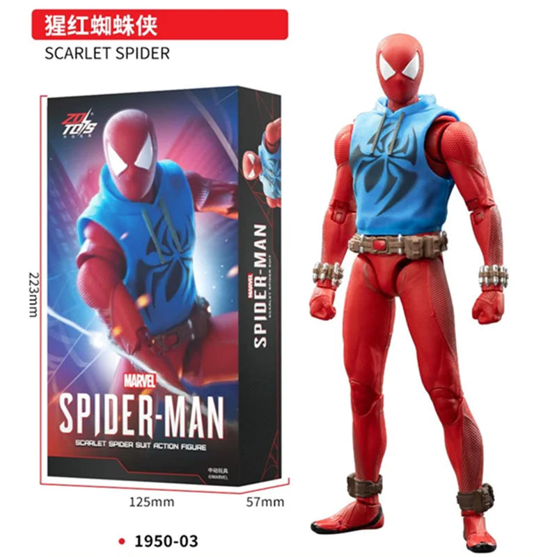 Figura de Ação ZD Toys Homem Aaranha – Filme "Um Novo Dia" (Peter Parker) – Modelo nas cores Dourado, Preto e Vermelho – Item Colecionável para Adultos