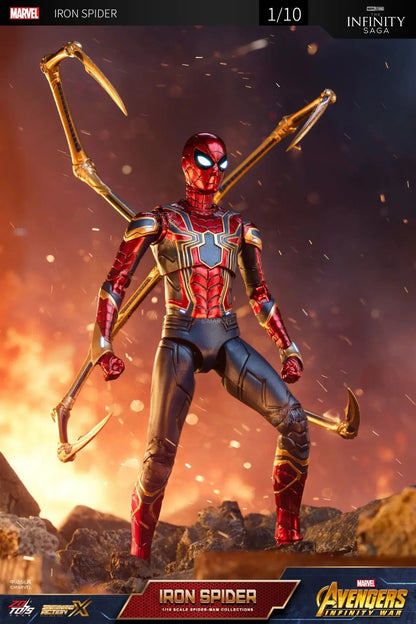 Figura de Ação ZD Toys Homem Aaranha – Filme "Um Novo Dia" (Peter Parker) – Modelo nas cores Dourado, Preto e Vermelho – Item Colecionável para Adultos