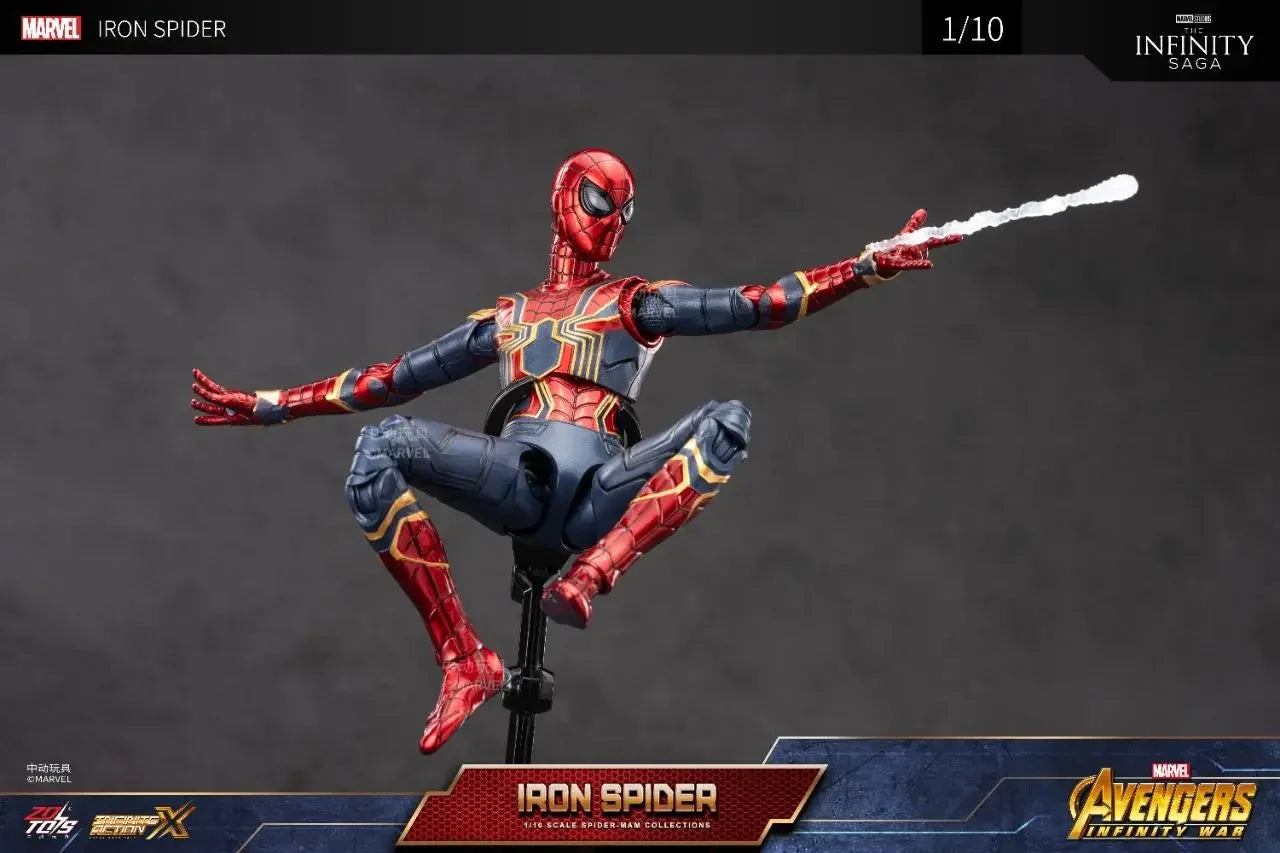 Figura de Ação ZD Toys Homem Aaranha – Filme "Um Novo Dia" (Peter Parker) – Modelo nas cores Dourado, Preto e Vermelho – Item Colecionável para Adultos