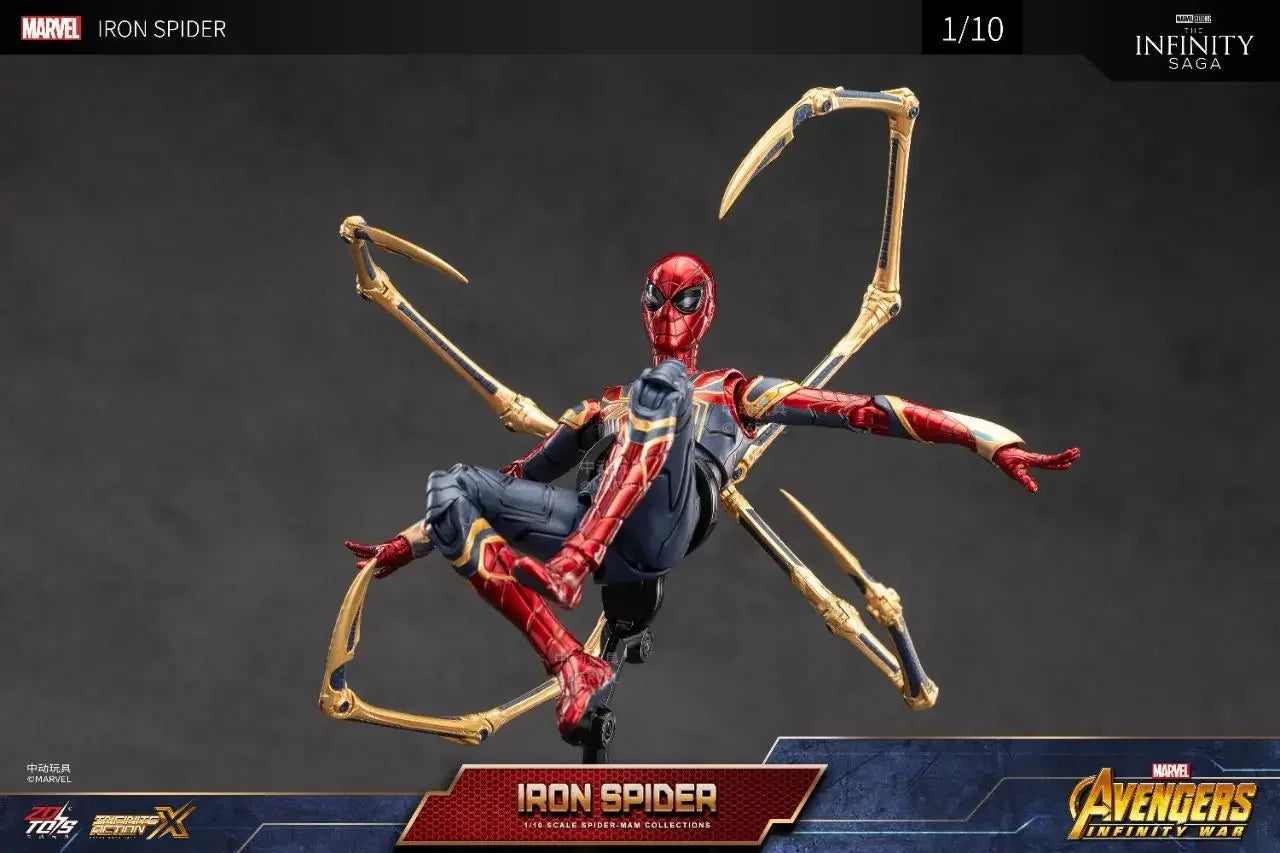Figura de Ação ZD Toys Homem Aaranha – Filme "Um Novo Dia" (Peter Parker) – Modelo nas cores Dourado, Preto e Vermelho – Item Colecionável para Adultos