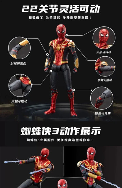 Figura de Ação ZD Toys Homem Aaranha – Filme "Um Novo Dia" (Peter Parker) – Modelo nas cores Dourado, Preto e Vermelho – Item Colecionável para Adultos