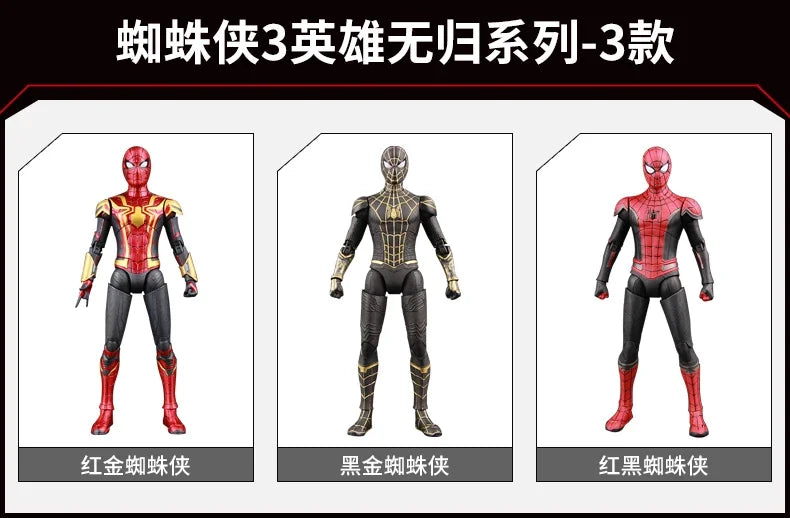 Figura de Ação ZD Toys Homem Aaranha – Filme "Um Novo Dia" (Peter Parker) – Modelo nas cores Dourado, Preto e Vermelho – Item Colecionável para Adultos