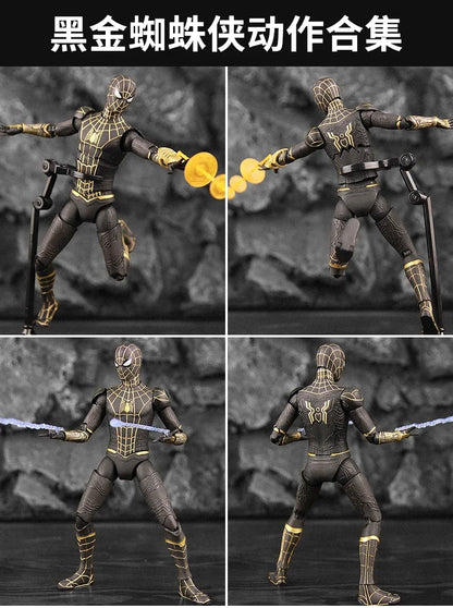 Figura de Ação ZD Toys Homem Aaranha – Filme "Um Novo Dia" (Peter Parker) – Modelo nas cores Dourado, Preto e Vermelho – Item Colecionável para Adultos