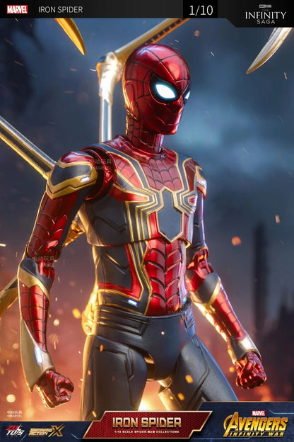 Figura de Ação ZD Toys Homem Aaranha – Filme "Um Novo Dia" (Peter Parker) – Modelo nas cores Dourado, Preto e Vermelho – Item Colecionável para Adultos