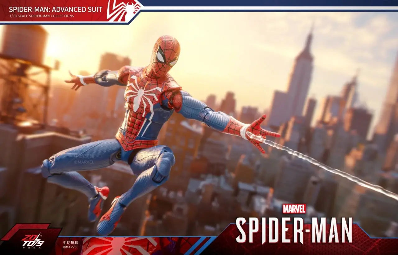 Figura de Ação ZD Toys Homem Aaranha – Filme "Um Novo Dia" (Peter Parker) – Modelo nas cores Dourado, Preto e Vermelho – Item Colecionável para Adultos