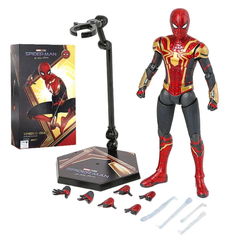 Figura de Ação ZD Toys Homem Aaranha – Filme "Um Novo Dia" (Peter Parker) – Modelo nas cores Dourado, Preto e Vermelho – Item Colecionável para Adultos