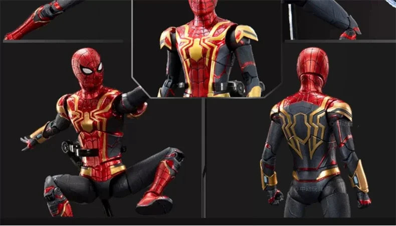 Figura de Ação ZD Toys Homem Aaranha – Filme "Um Novo Dia" (Peter Parker) – Modelo nas cores Dourado, Preto e Vermelho – Item Colecionável para Adultos