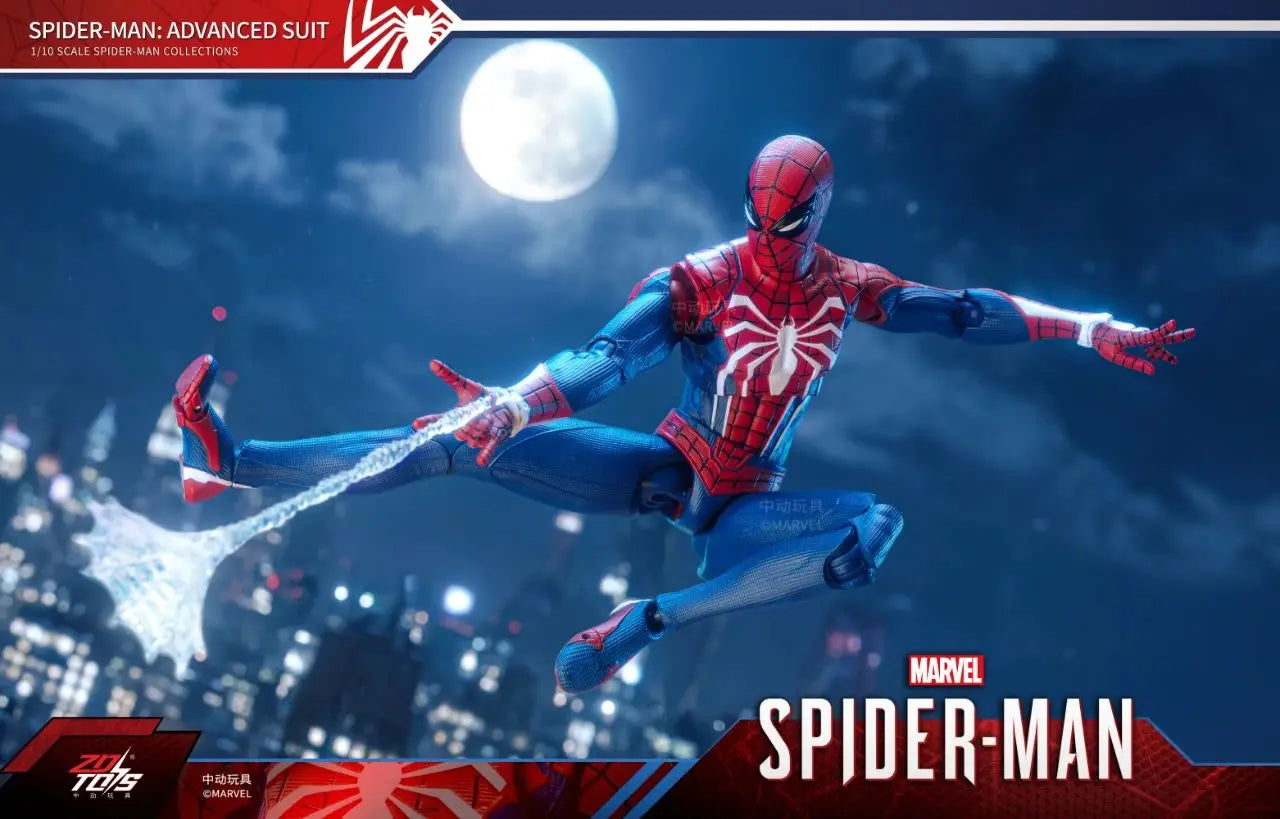 Figura de Ação ZD Toys Homem Aaranha – Filme "Um Novo Dia" (Peter Parker) – Modelo nas cores Dourado, Preto e Vermelho – Item Colecionável para Adultos