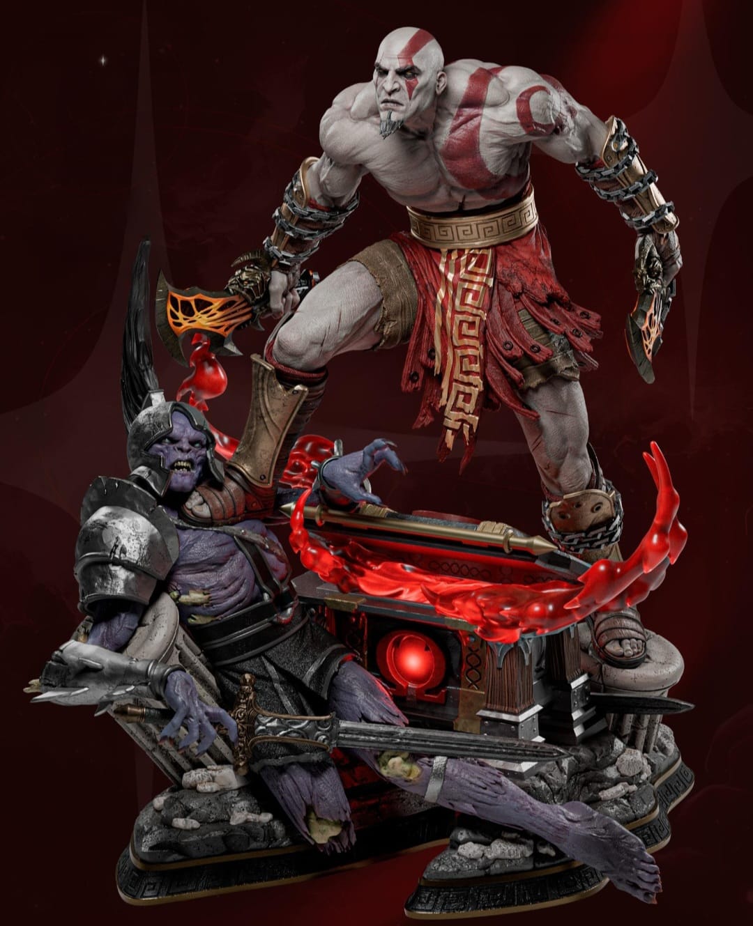 Kratos God of War Clássico Diorama Premium | Miravi