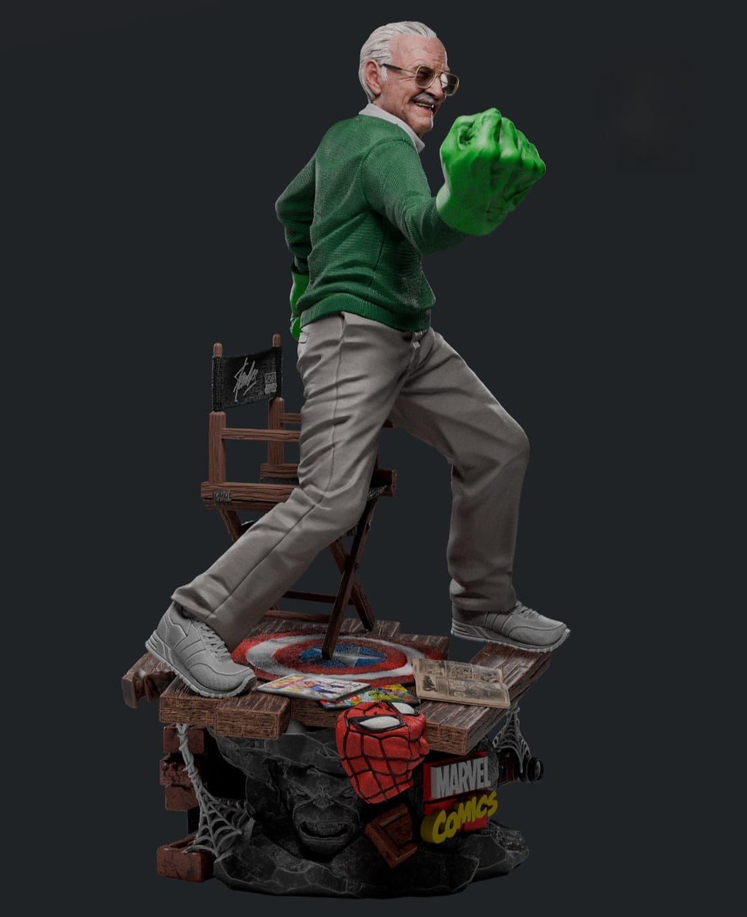 Stan Lee Diorama Homenagem Definitiva | Miravi