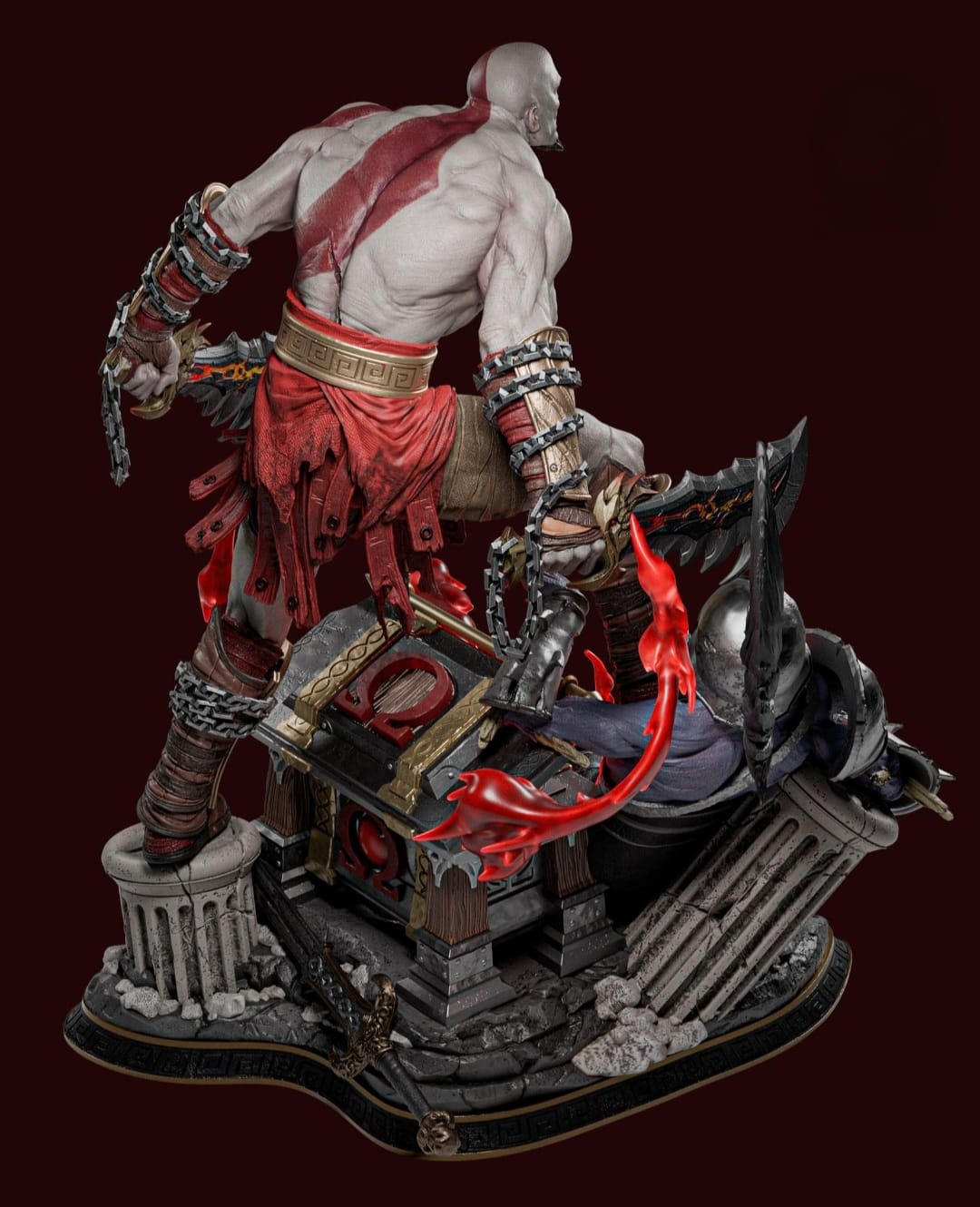 Kratos God of War Clássico Diorama Premium | Miravi