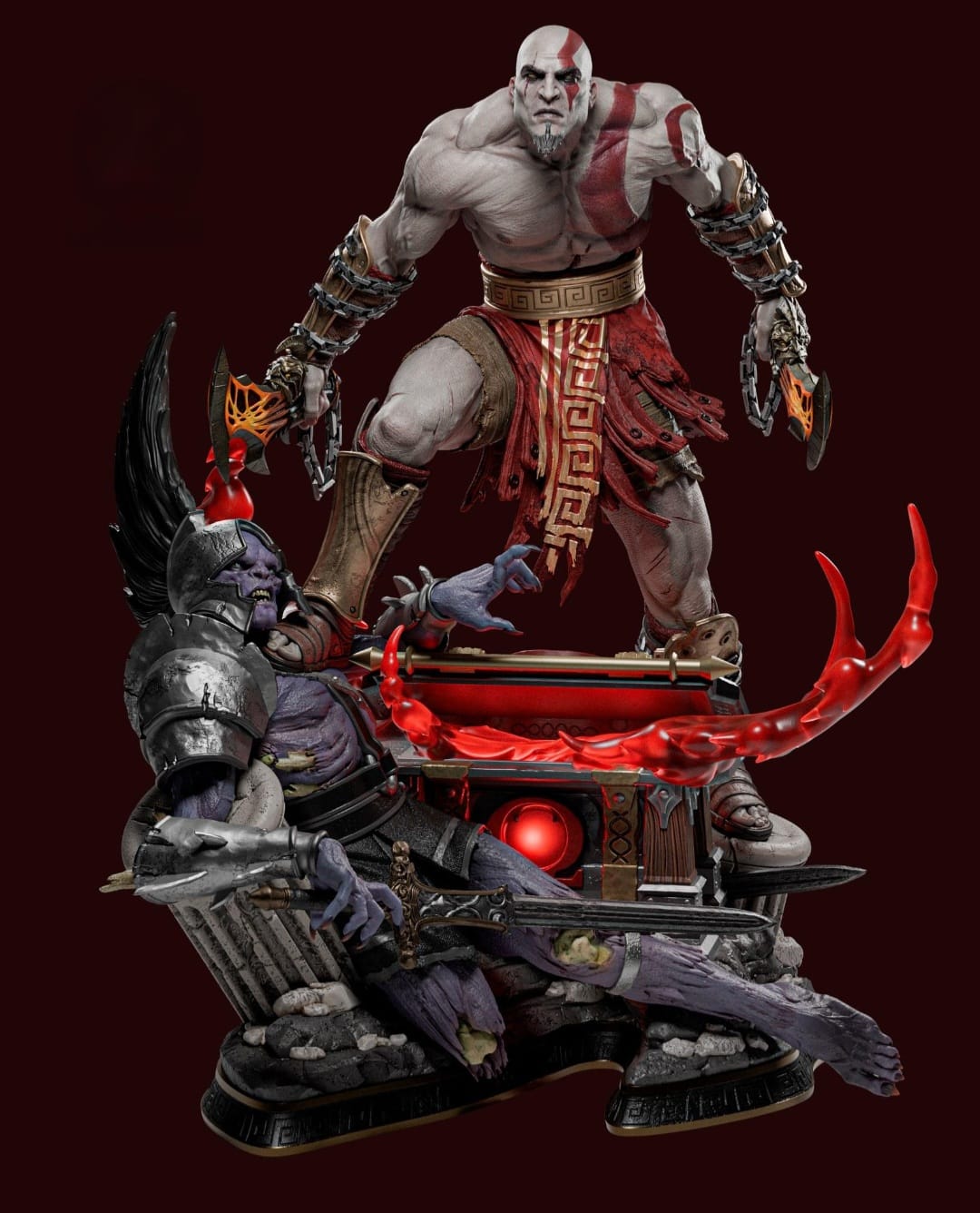 Kratos God of War Clássico Diorama Premium | Miravi