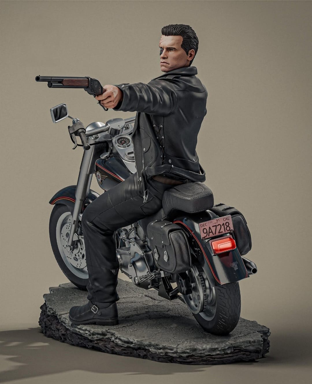 T-800 Exterminador do Futuro 2 Diorama na Moto | Miravi