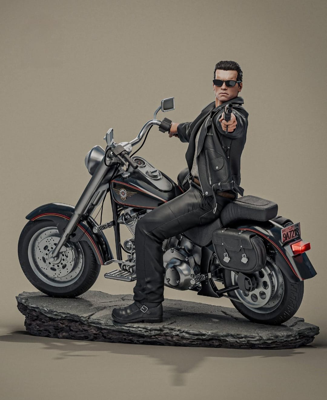 T-800 Exterminador do Futuro 2 Diorama na Moto | Miravi