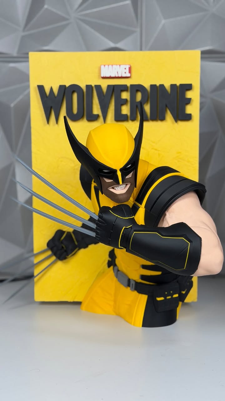 Quadros 3D Wolverine/Homem-Aranha/X-Men